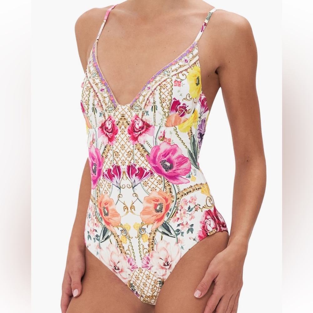 Camilla Destiny Calling Floral Underwire One-Piece Swimsuit S 6